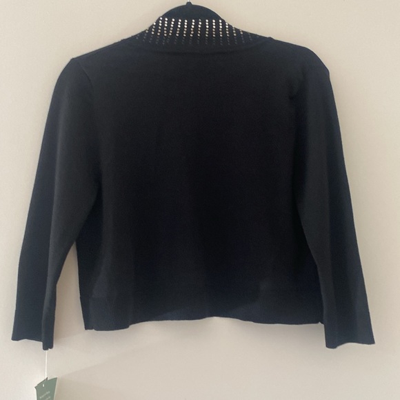 NWT RN Studio Black Studded Cropped Cardigan Sweater - Picture 2 of 6